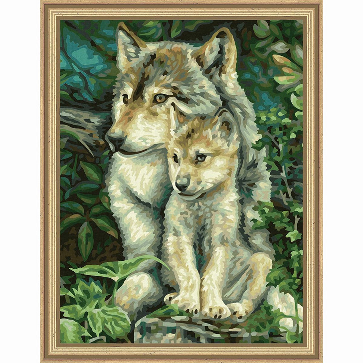 Schipper Mother Wolf Kit & Frame Paint by Number Kit