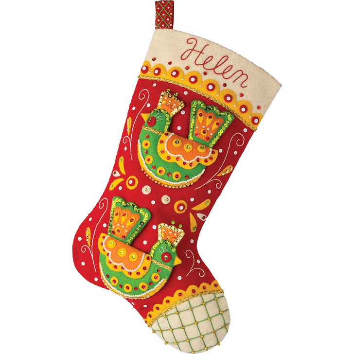 Bucilla Festive Birds Stocking Kit