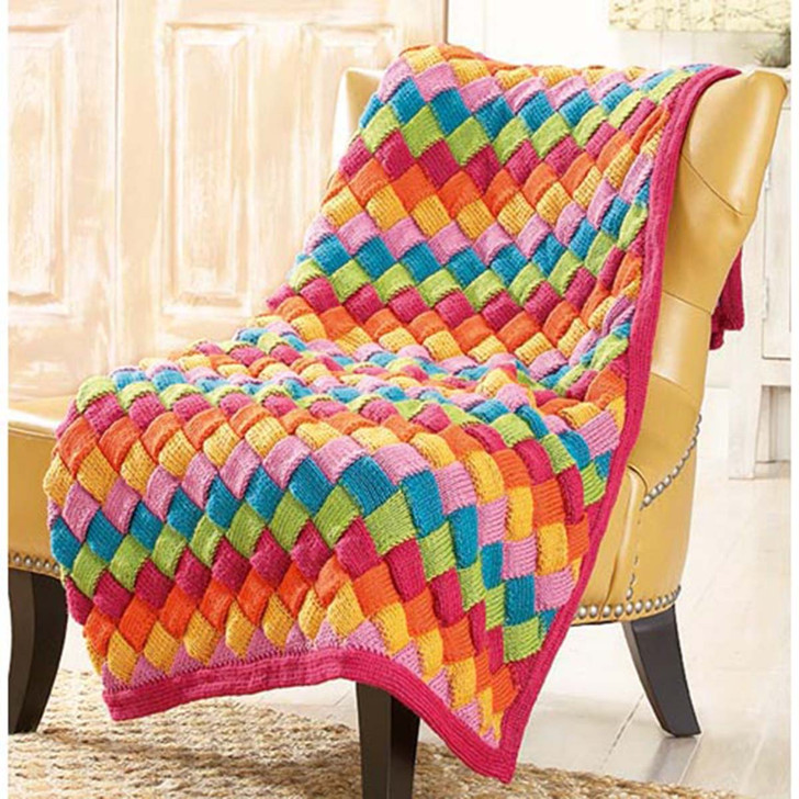 Entrelac Throw Paid Download