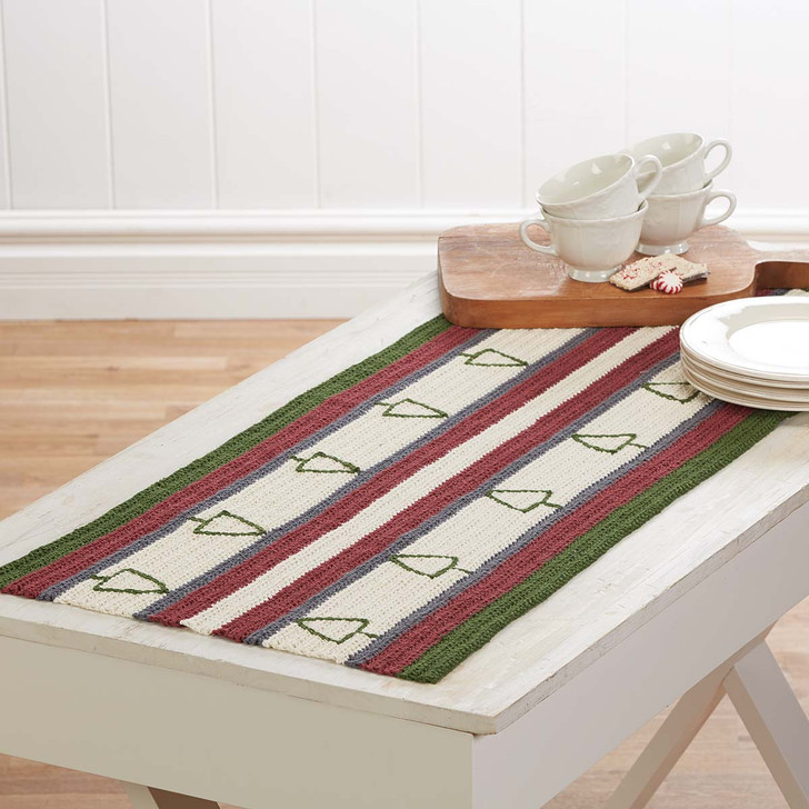 Willow Yarns Evergreen Table Runner Pattern Paid Download