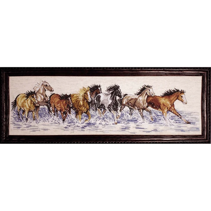 Design Works Splashdown Horses Counted Cross-Stitch Kit