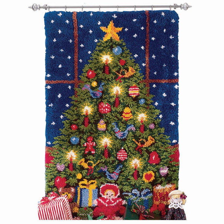 Herrschners Christmas Tree with Presents Latch Hook Kit