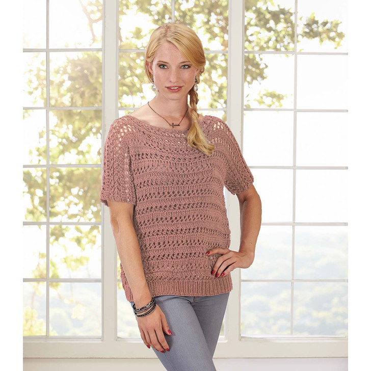 Willow Yarns Loose T-Tunic-Pink Rose Yarn Kit