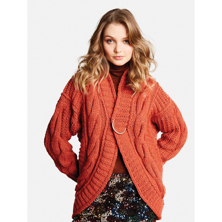 Bergere de France Rounded Cable Cardigan Knit Yarn Kit