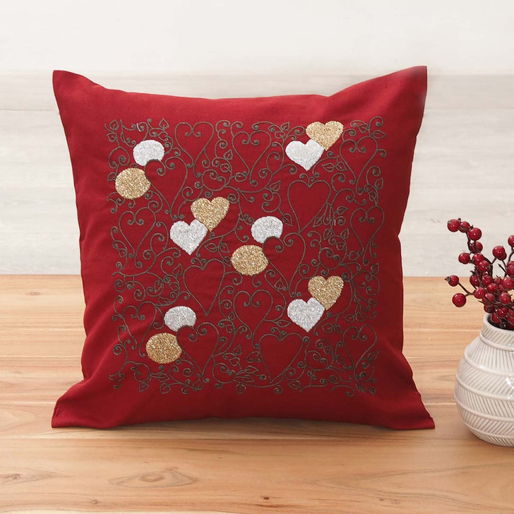 Nob Hill Love Divine Pillow Cover Stamped Embroidery Kit