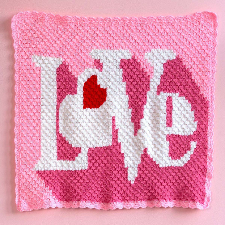 Red Heart Sweetheart Blanket Crochet Kit