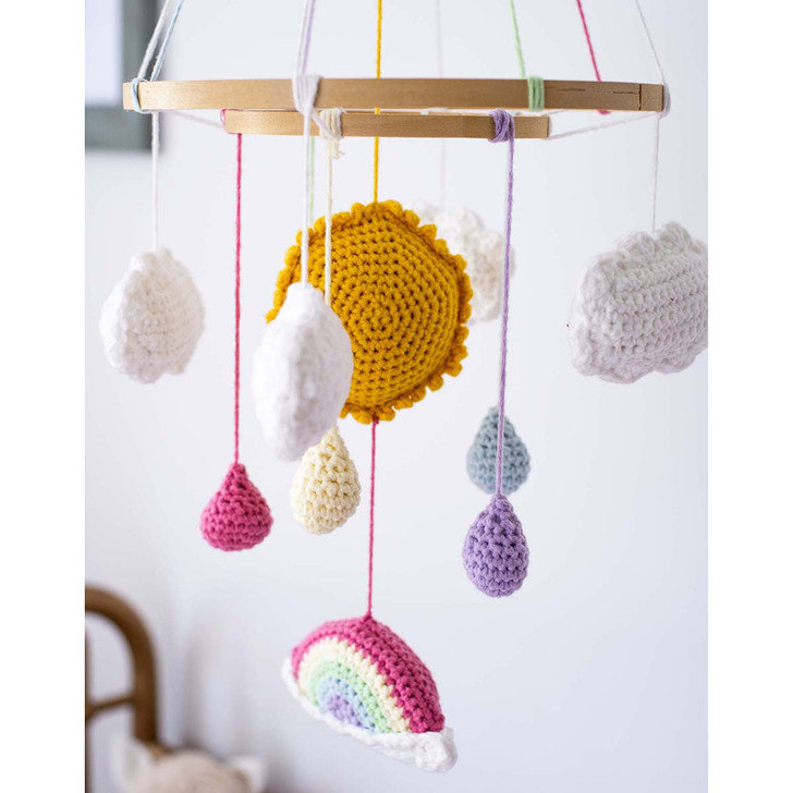 Lion Brand Rainbow Mobile Crochet Pattern Free Download