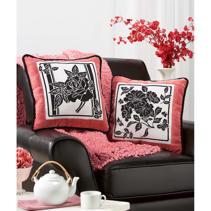 Black & White Roses Pillows Paid Download