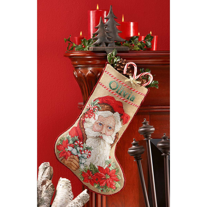 Peppermint Santa Stocking Paid Download