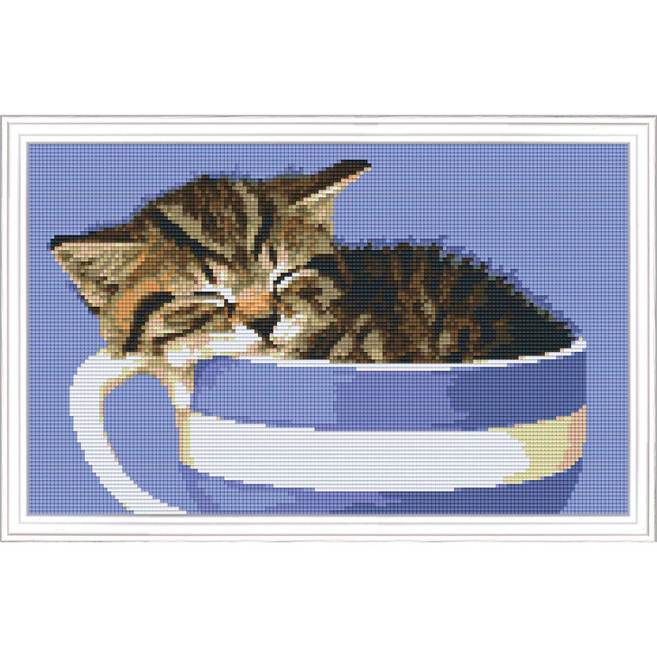 PixelHobby Kitten in a Teacup Mosaic Art Kit