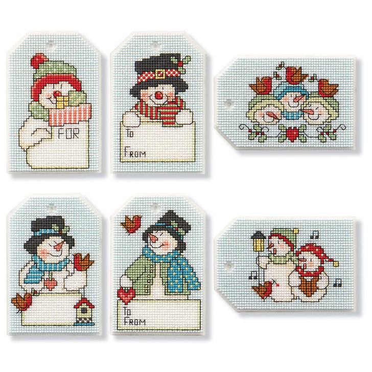 Herrschners Frosty Friends Gift Tags Counted Cross-Stitch Kit