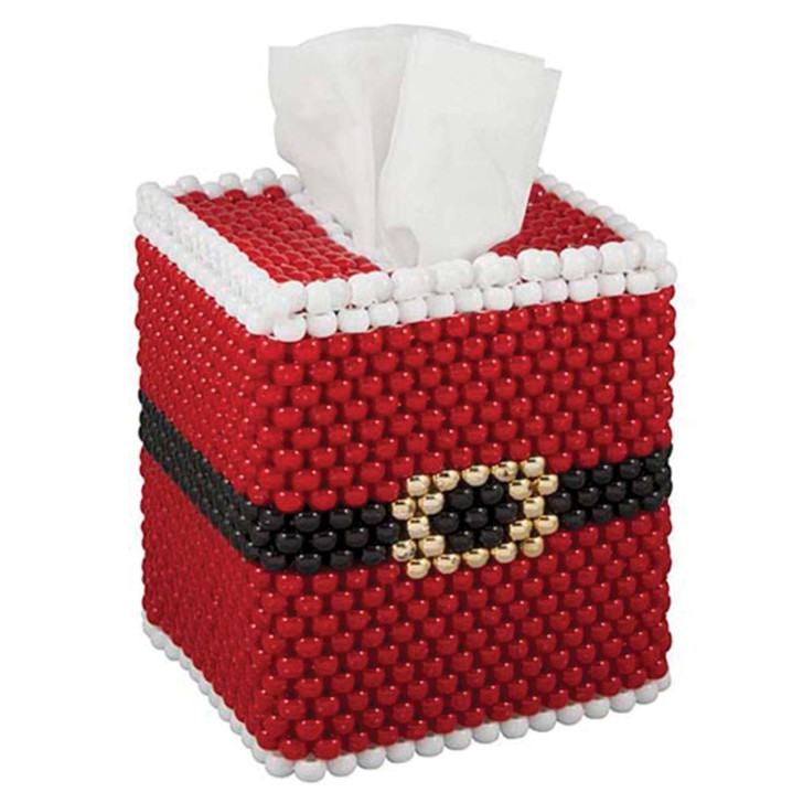 Herrschners Santa's Suit Tissue Box Cover Pony Bead Kit