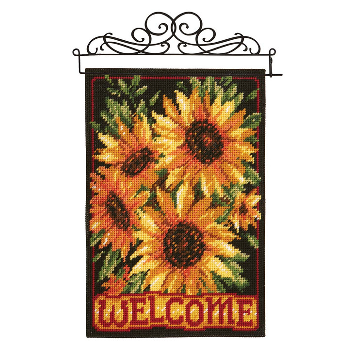 Herrschners Welcoming Sunflowers Kit & Hanger Plastic Canvas