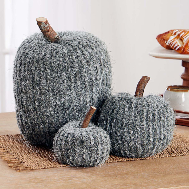 Herrschners Fancy Pumpkins - Set of 3 Knit Kit