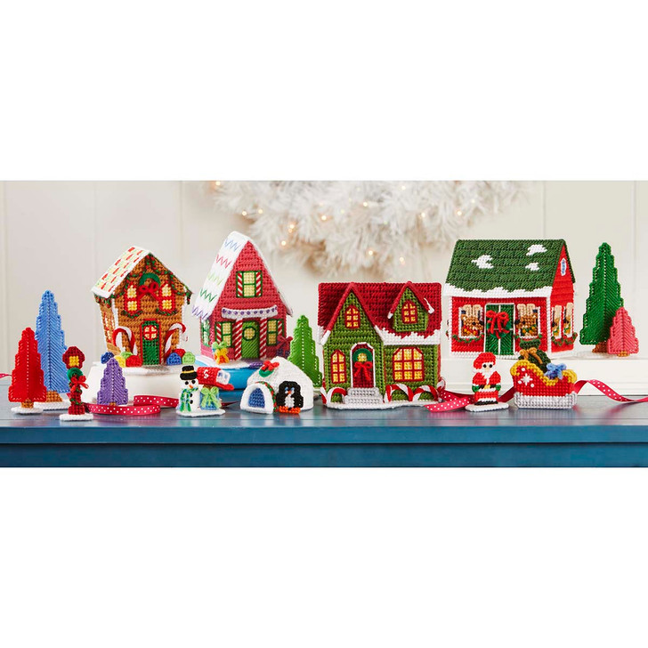 Herrschners North Pole Village Plastic Canvas Kit