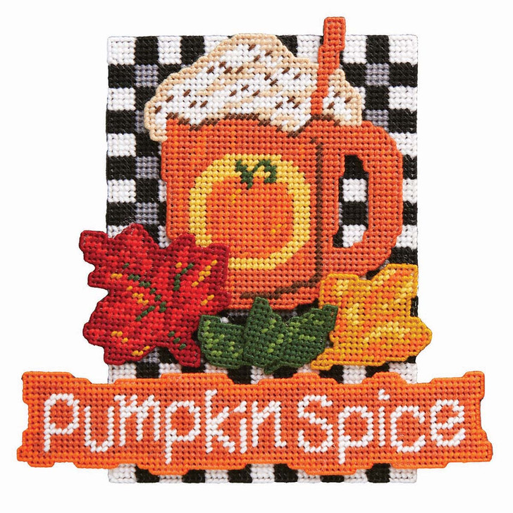 Herrschners Pumpkin Spice Wall Hanging Plastic Canvas Kit