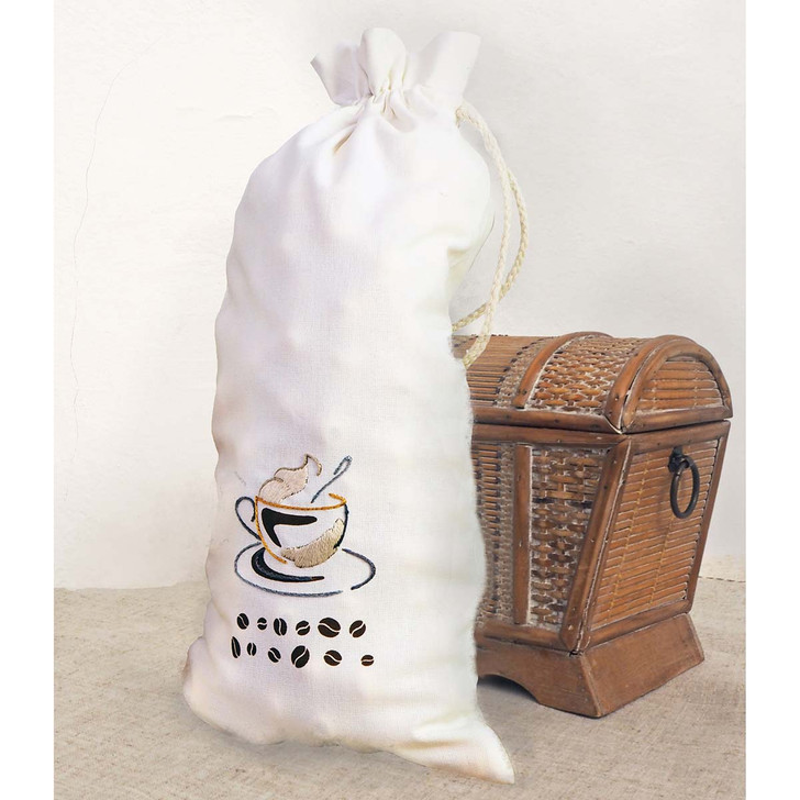 Herrschners Cappuccino Bag Stamped Embroidery Kit