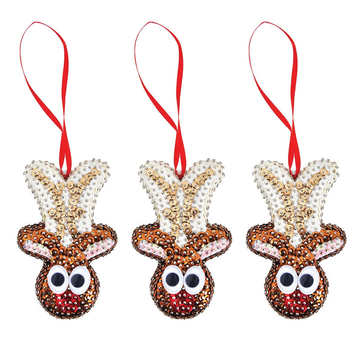 Sunrise Craft & Hobby Santa's Reindeer Ornament Kit