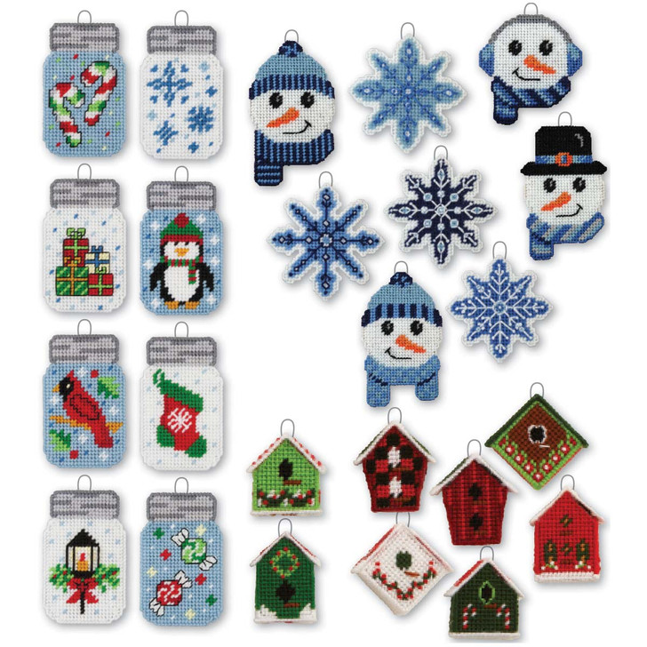 Herrschners Holiday Ornament Set Plastic Canvas