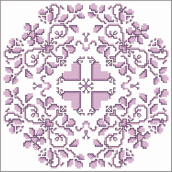 Herrschners Violet Dreams Quilt Blocks Stamped Cross-Stitch