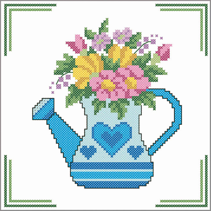 Herrschners Watering Can Quilt Blocks Thread Kit