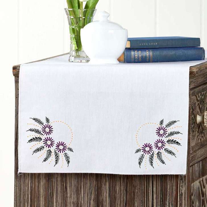 Herrschners Susanna Dresser Scarf Stamped Embroidery