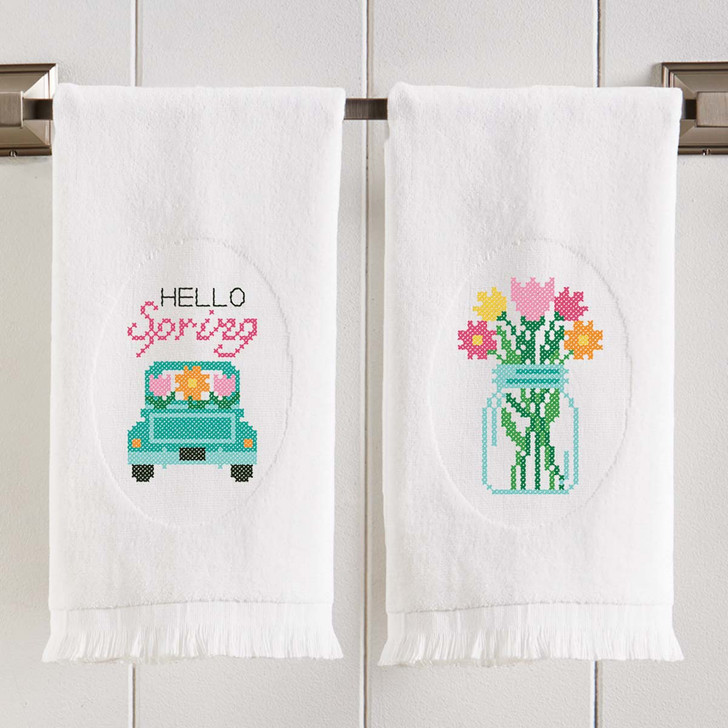 Spring Wonders Terry Towel Pair Thread Kit