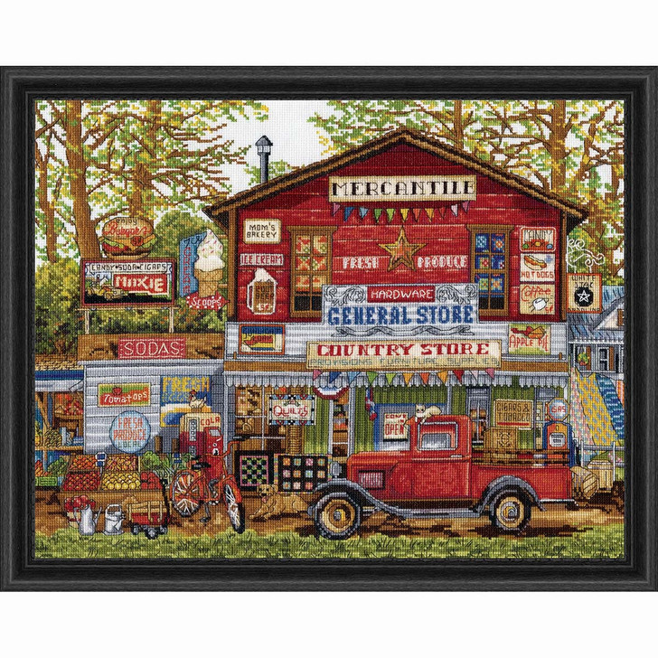 Herrschners Open for Business Kit & Frame Counted Cross-Stitch