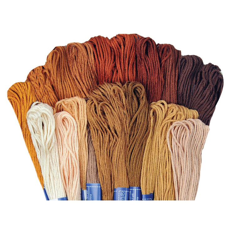 Craftways Sepia Blends Value Floss Pack, 20 Skeins