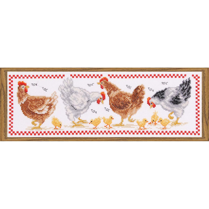 Vervaco Chickens Kit & Frame Counted Cross-Stitch