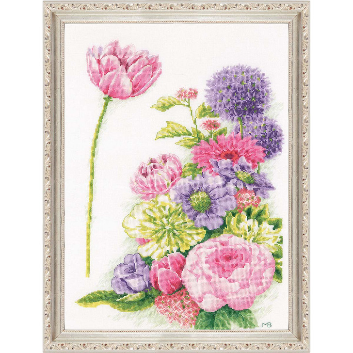 Vervaco Floral Cotton Candy Counted Cross-Stitch Kit