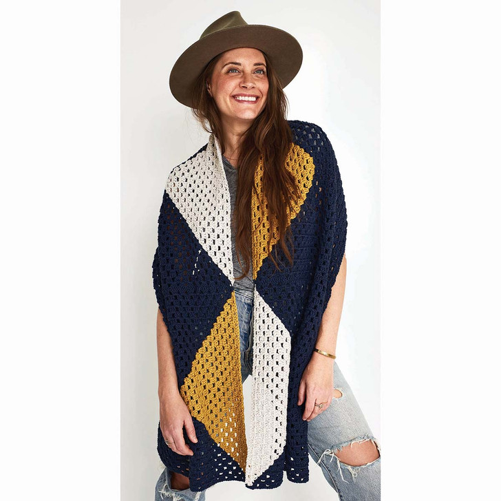 Lion Brand Geometry Wrap Crochet Kit