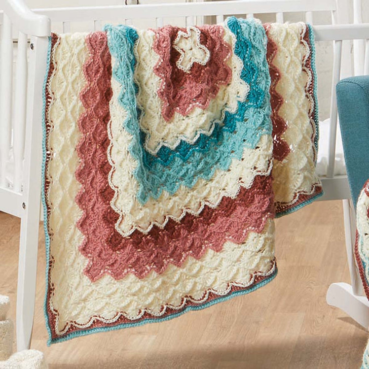 Herrschners Cherry Blossom Baby Afghan Crochet Kit