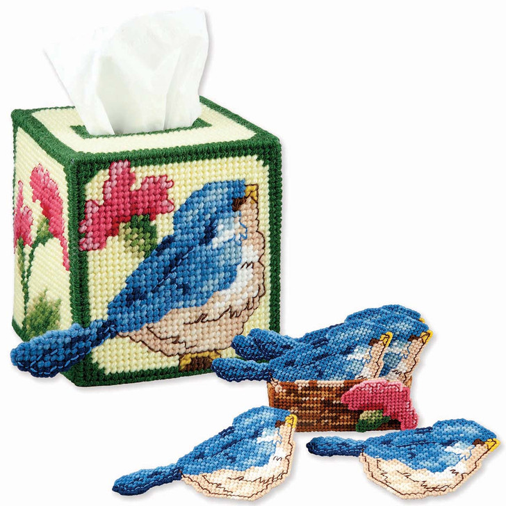 Herrschners Bluebird Happiness Set Plastic Canvas