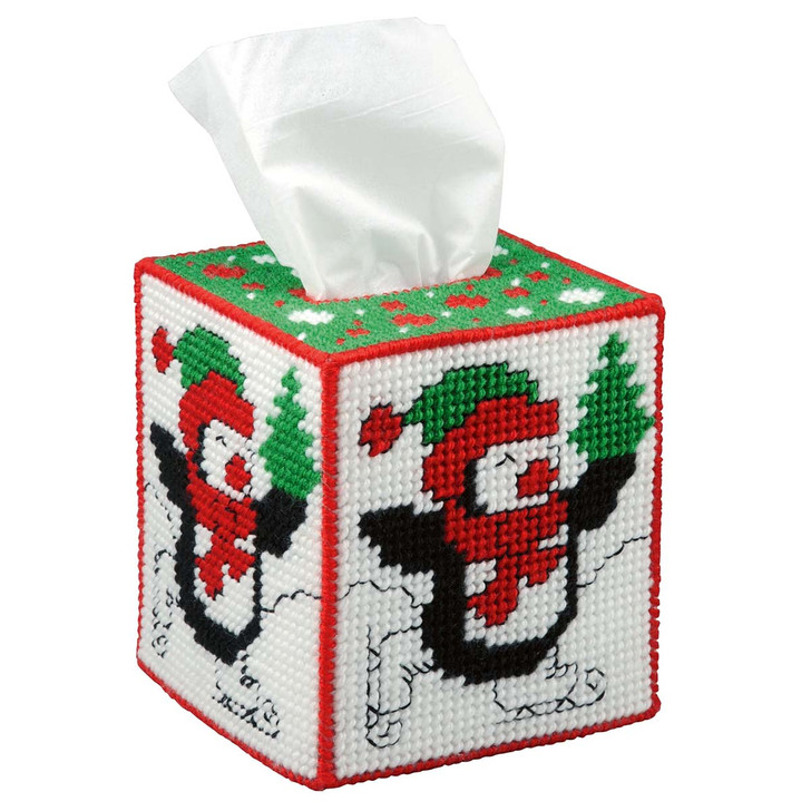 Herrschners Christmas Fun Tissue Box Plastic Canvas Paid Download