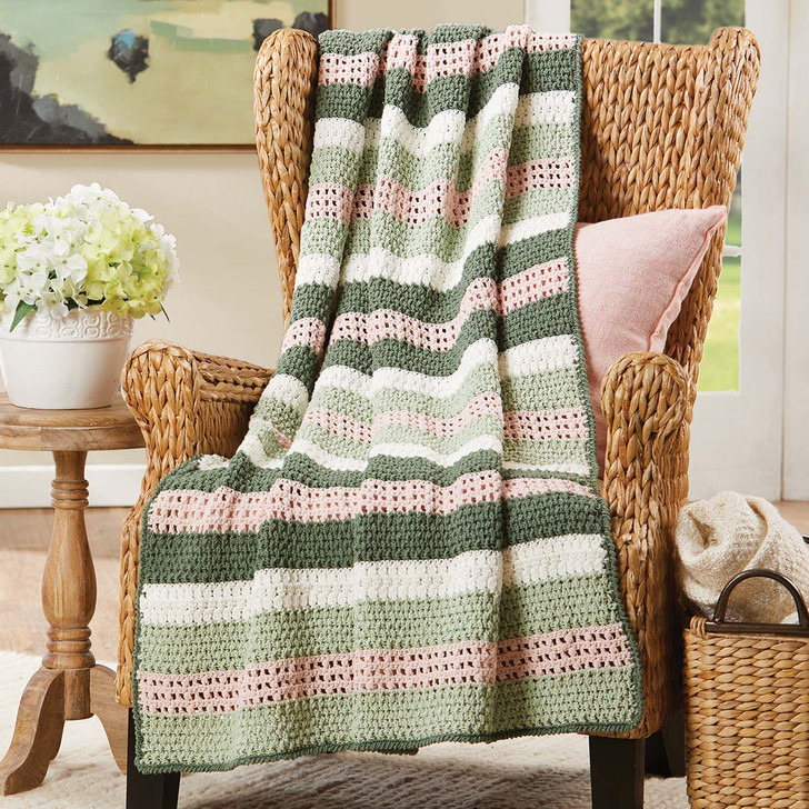 Herrschners Quaint Garden Afghan Crochet Kit