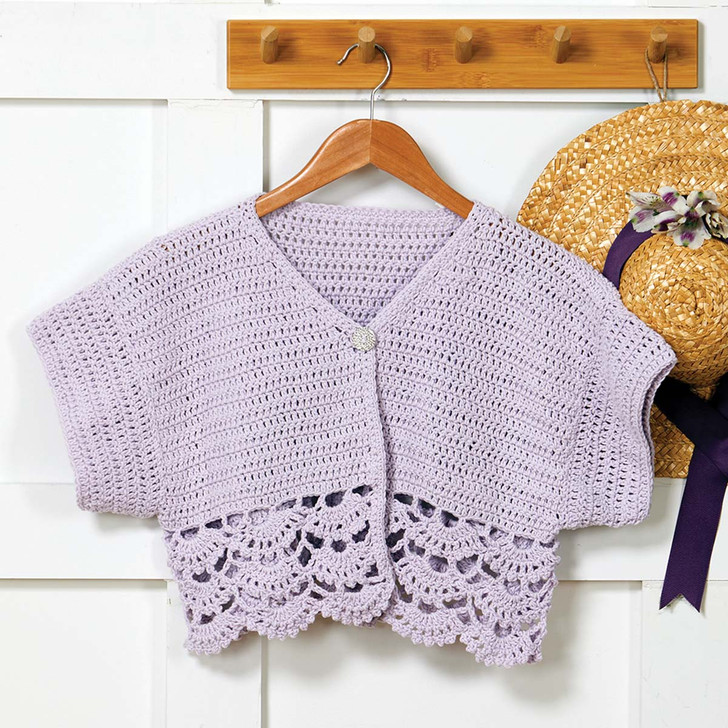 Herrschners Lovely Little Cardigan Crochet Kit