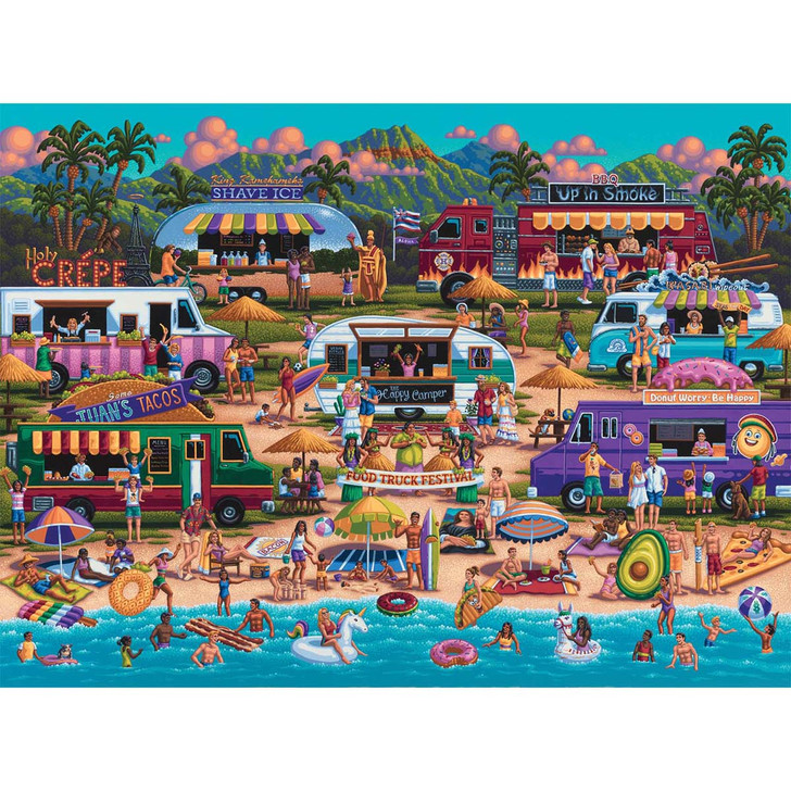 Buffalo Games Hawaiian Food Truck Festival Jigsaw Puzzle