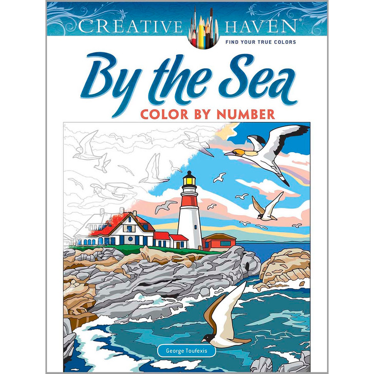 Dover By the Sea Color-by-Number Coloring Book