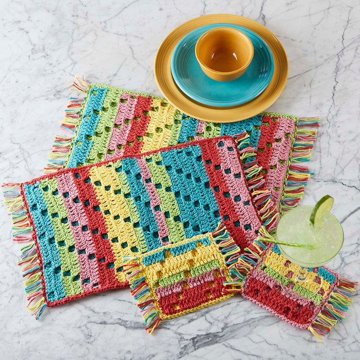 Village Yarn Cinco de Mayo Place Mats & Coasters Pattern Download