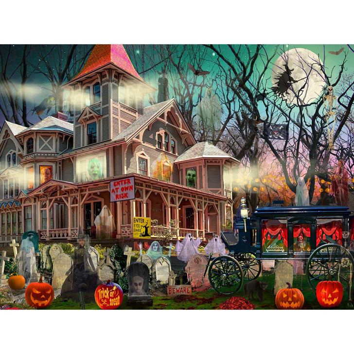 Vermont Christmas Company Haunted Mansion Jigsaw Puzzle