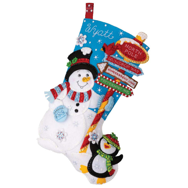 Bucilla Destination North Pole Stocking Kit