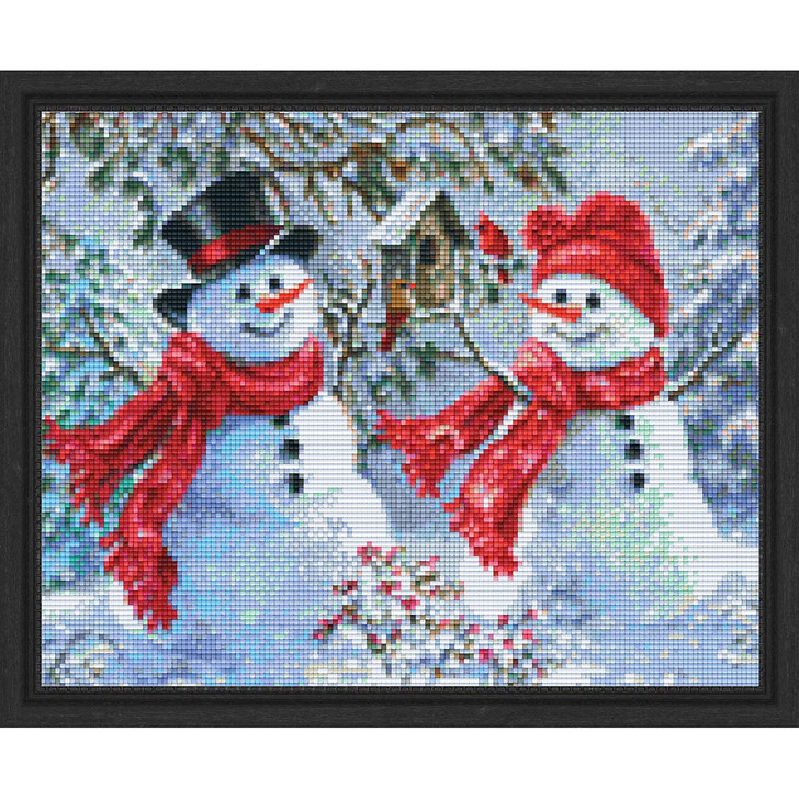 PixelHobby Snowman & Woman Kit & Frame Mosaic Art Kit