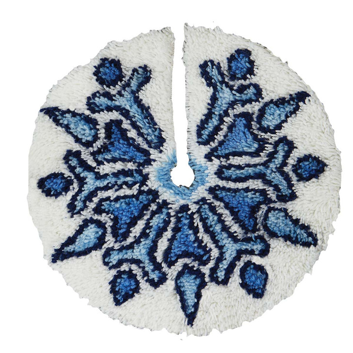 Herrschners Snowflake Frenzy Mini Tree Skirt Latch Hook Kit