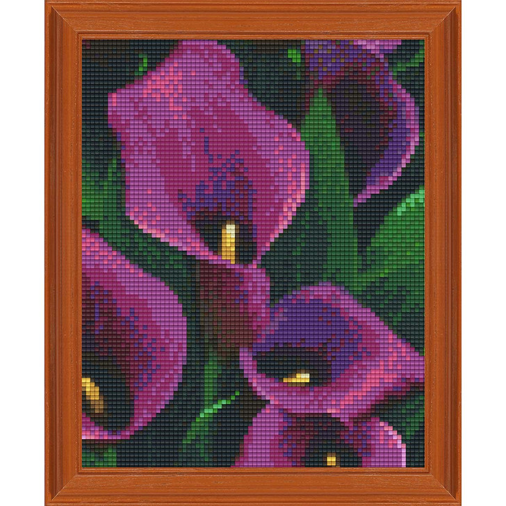 PixelHobby Purple Calla Kit & Frame Mosaic Art Kit