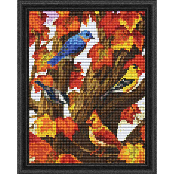 PixelHobby Autumn Birds Kit & Frame Mosaic Art Kit