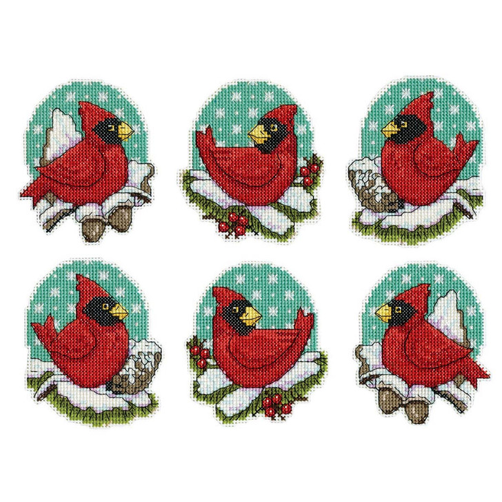 Design Works Cardinals Ornaments Counted Cross-Stitch Kit