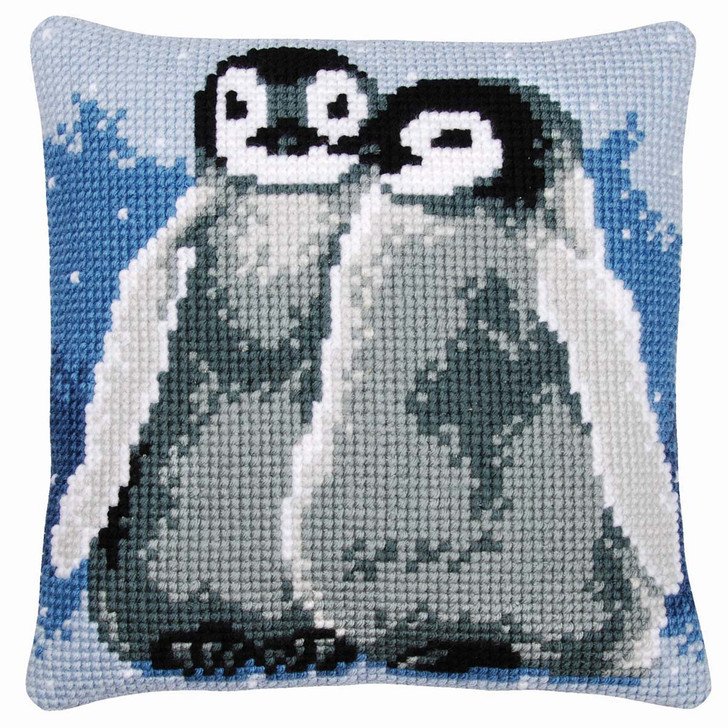 Vervaco Penguins Pillow Cover Needlepoint Kit