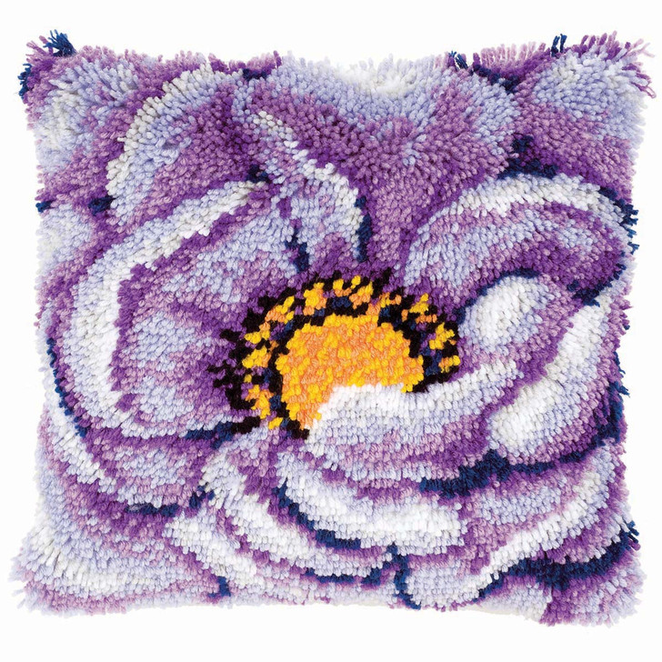 Vervaco Lilac Pillow Cover Latch Hook Kit