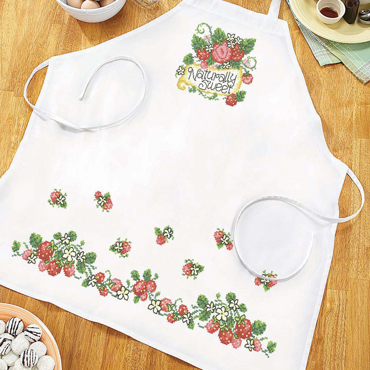 Herrschners Sweet Berry Apron Stamped Cross-Stitch